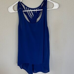 Mine Cobalt Blue Strappy Tank Top
